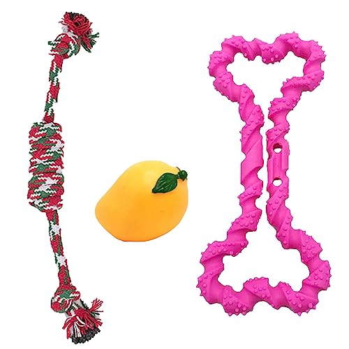 cature Care by Nature Dog Toys,Dog Rope Toys,Chew Toy,Mango Shape Toy,Interactive Dog Toy For Small And Medium Dog Toys Pack Of 3 Color May Very(Combo8)