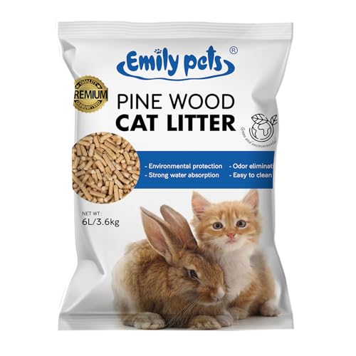 Emily Pets Natural Pine Wood Litter for Cat & Rabbit (6L/3.6kg)