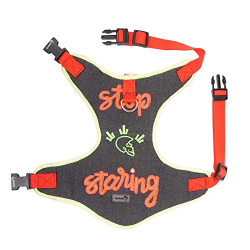 Lulala No-Pull Dog Harness-Adjustable- Padded Breathable Pet Vest with Funny Pattern for Dogs (Large)