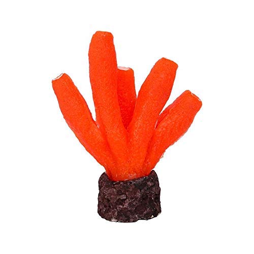 emily pets Artificial Glowing Effect Decorative Aquarium Decoration Ornament for Fish Tank Aquarium (Orange)