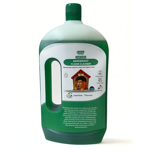 Cature Care by Nature Barkbright Floor Cleaner, Pet-Safe Formula with Jasmine Fragrance, No-Rinse Solution for All Floors, 1L