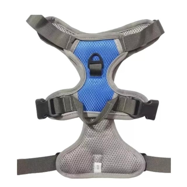 Emily Pets Dog Harness, No-Pull Pet Harness with 2 Leash Clips, Adjustable Soft Padded Dog Vest, Easy Control Handle for Large Dogs (Blue, XL)