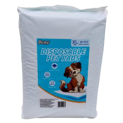 Cature Care by Nature Disposable Pet Pads, 20 Count 60x90 cm, 5 Layer Pee Pads for Dogs, Absorbent Diaper Changing Pad, Dog Potty Training Supplies, Quick Dry Pet Housebreaking Essentials for Puppies