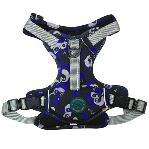 Emily Pets No Pull Dog Harness, No Choke Reflective Dog Vest, Adjustable Pet Harnesses with Easy Control Padded Handle for Small Medium Large Dogs(Dark Blue, M)