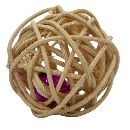 cature Care by Nature Cat Balls,Build-In Bell Cat Sound Ball Toy Bird Toys Natural Play Balls Parrot Gnawing Toy Chew And Chase Cat Toys For Indoor Cats To Keep Fit And Active(Bell Ball)