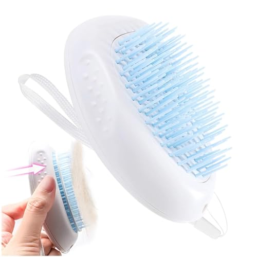 Cature Care by Nature Dog Massage Brush Professional Creative Dog Bath Brush Pet Grooming Brush Dog Hair Brush (Blue)