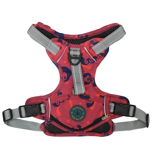 Emily Pets No Pull Dog Harness, No Choke Reflective Dog Vest, Adjustable Pet Harnesses with Easy Control Padded Handle for Small Medium Large Dogs(Pink, M)
