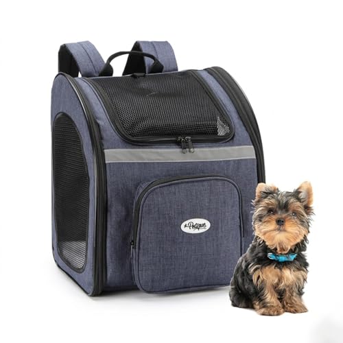 Emily Pets Expandable Pet Carrier Backpack for Dogs and Cats, Airline Approved Travel Bag with Breathable Mesh, Foldable Portable Pet Backpack
