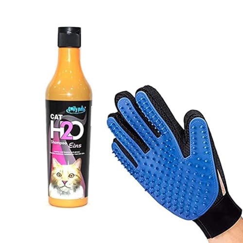 SRIPET Cat Shampoo (EINS), Anti-Dandruff, Itch Relief, Moisturizing and Nourishing Hair, Shiny Body Wash, Suitable for All Cats Kitten & Rabbit, Comes with Free Washing Glove Offer