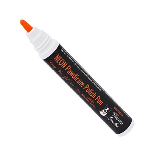 Warren London - Pawdicure Polish Pen, Non-Toxic and Fast Drying Dog Nail Polish - Neon Orange