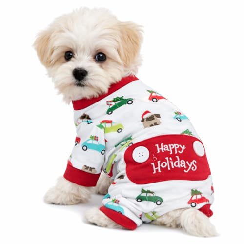 Lulala Dog Jumpsuit Winter Wear | Cute Printed Soft Cotton Clothing for Dogs | Warm, Comfortable & Cozy Pet Outfit (Print May Vary)