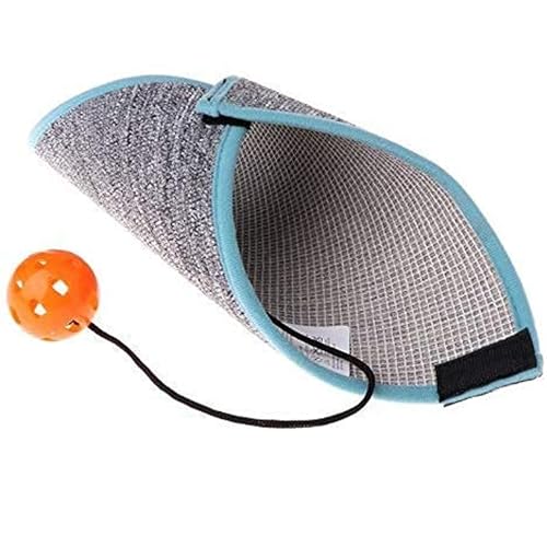 Emily Pets Cat Furniture Protector Scratch Mat with a Ball (Grey)