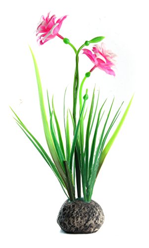 SRI Fish Aquarium Decorative Artificial Plastic Plant-Purple