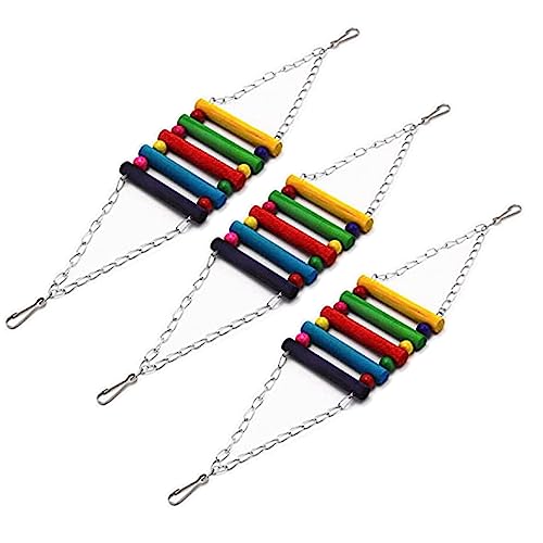 WildBird Care 1pcs Pet Bird Parrot Parakeet Budgie Cockatiel Cage Hammock Swing Toy Hanging Toy (Pack of 3)