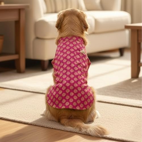 Lulala Customized Pet Apparel | Personalized Size and Colour Pet Outfit, with Floral Pattern, Pet Clothing Dogs