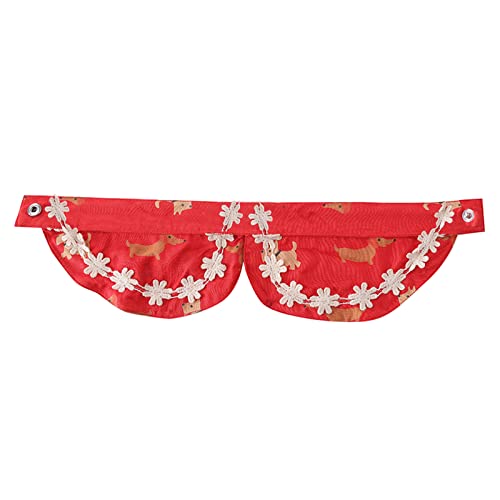 Lulala Dog Bandana Collar Bow Ties for Puppy Peint Cats Wedding Birthday Party Dog Collar Lace Attachment Bowties Neckties Party Dress Collar Outfits Grooming Accessories Costumes(S,Red)