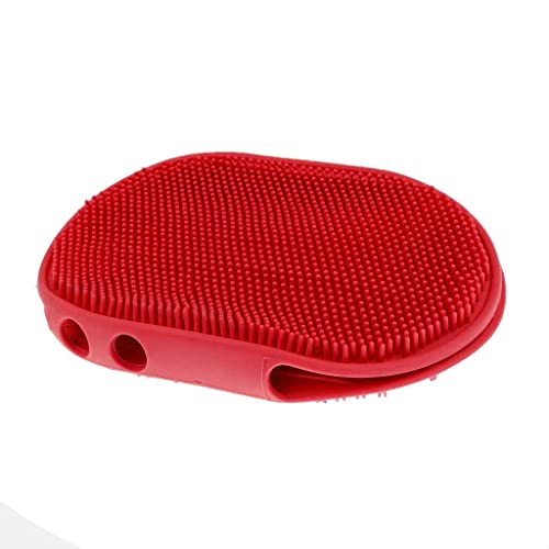 Dog Grooming Brush | Pet Shower & Bath Supplies for Cats & Dogs | Dog Bath Brush for Dog Grooming | Long & Short Hair Dog Scrubber for Bath (Red)