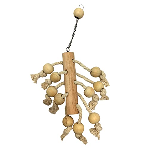 Emily Pets Natural Wooden and Chewing,Hanging Toy for Bird Style Wood