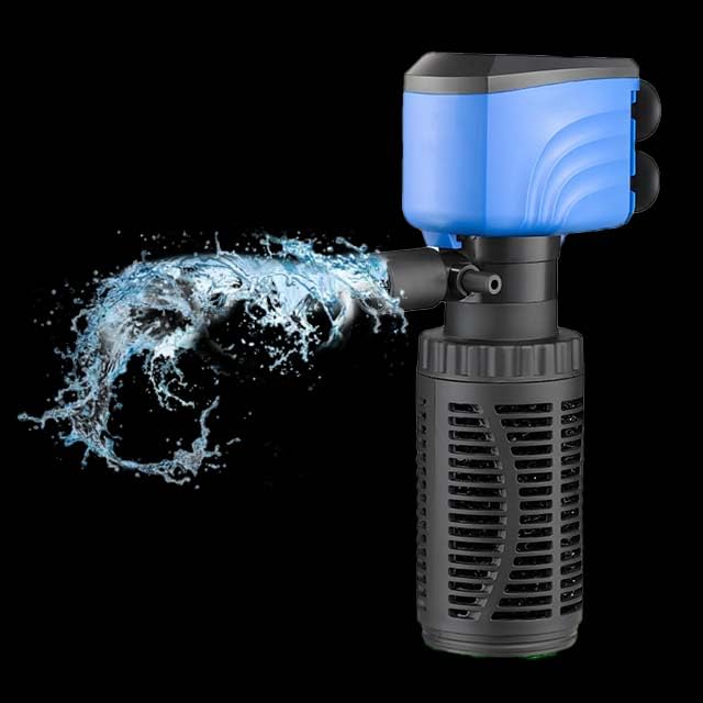 Cature Care by Nature Fish Tank Filter - Silent Internal Aquarium Filter for Clean Water, Air Pump, and Waves - Biochemical Filtration for Healthy Fish and Turtles (15W-800L/H, Blue-Black)