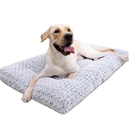 cature Care by Nature Washable Dog Bed Deluxe Plush Dog Crate Beds Fulffy Comfy Kennel Pad Anti-Slip Pet Sleeping Mat for Small, Medium and Large Dogs Breeds, 29'' x 21'' (Grey, M)
