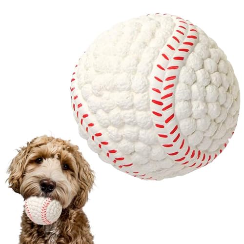 emily pets Squeaky Dog Balls, Interactive Latex Rubber Squeak Dog Toys, 2.4'' Soft Bouncy Fetch Play Ball Toy for Small Dogs and Puppies (Small)