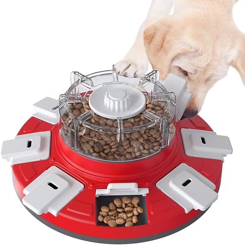 Cature Interactive Dog Puzzle Feeder | Slow Feeder Treat Dispensing Toy | IQ Training Food Dispenser for Small & Medium Dogs | Anti-Choking, Mental Stimulation Pet Toy