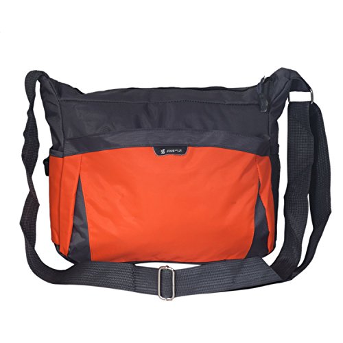 SRI Men's/Boys Casual Messenger Sling Cross Body One Side Polyester Shoulder Bag for Travel Office Business College (Orange)