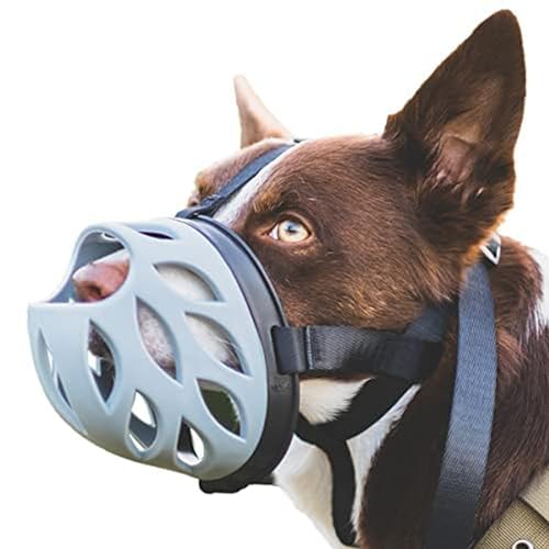 Cature Dog Muzzle, Closed Basket Muzzle for Small, Medium and Large Dogs, Anti Scavenging, Licking, Biting, Chewing Cage Muzzle, Suitable for Grooming, Trimming, Vet Visit
