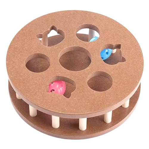cature Care by Nature Cat Puzzle Toy Interactive Portable Wooden Funny Cute Circle Kitten Chasing Toy Pet Iq Indoor Fun Toy For Cat Holiday Daliy