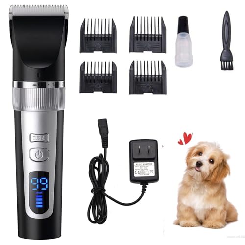 Cature Care by Nature Pet Clipper, Low Noise, Electric Quiet, Rechargeable, Cordless, Pet Hair Thick Coat Clipper Trimmer Set, Suitable for Dogs and Cats