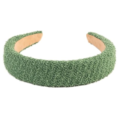 F DREAM 1pc Women's Green-Colored Sparkly Wide Headband, Fashion Hair Accessories, Autumn& Winter