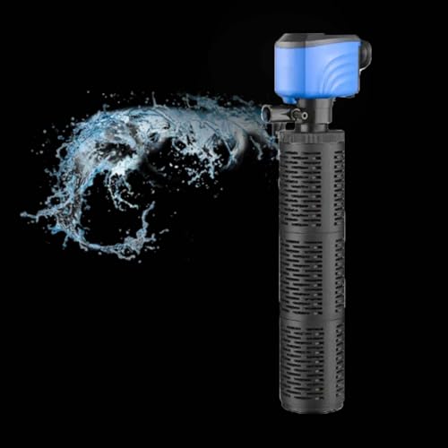XINXIU Fish Tank Filter - Silent Internal Aquarium Filter for Clean Water, Air Pump, and Waves - Biochemical Filtration for Healthy Fish and Turtles (35W-2450L/H, Black)