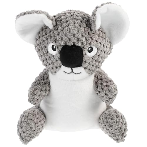 Cature Dog Plush Squeaky Toys Pet Chew Toy Dog Stuffed Koala Animals Toys Interactive Toy Biting Molar Teeth Toys for Dog Puppy (Grey)