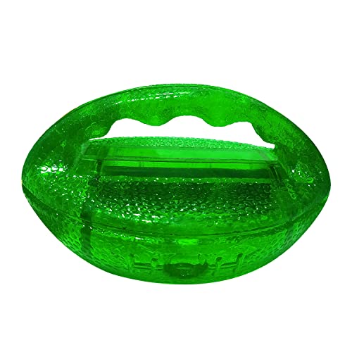 Emily Pets Dog Toys IQ Treat Ball Dog Food Dispenser Teeth Cleaning Chewing Non-Toxic Durable Rubber Playing Chew Squeaky Interactive Toy Balls Ball Green