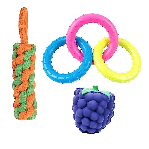 cature Care by Nature Dog Toys,Dog Chew Toy,Rubber Ring Toy,Squeaky Toy,Interactive Dog Toy For Small And Medium Dog Toys Pack Of 3 Color May Very(Combo7)