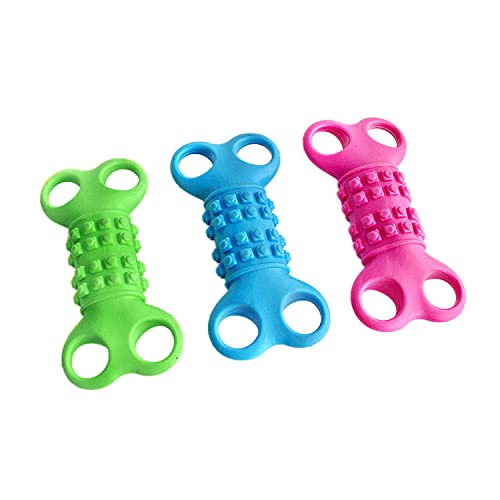 emily pets Dog Toys Gift Box for Puppies and Small Breeds Chew Toys Interactive Toys Durable Rubber and Toys Treat Dispensing Toy Rugby Ball Toy Combo Pack of 3