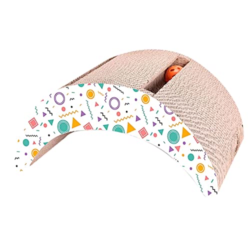 Emily Pets Cat Scratch Pad Pet Toy Tunnel Clock Ball Sharpening Equipment Bridge Corrugated Paper Cat Scratch Board Cat