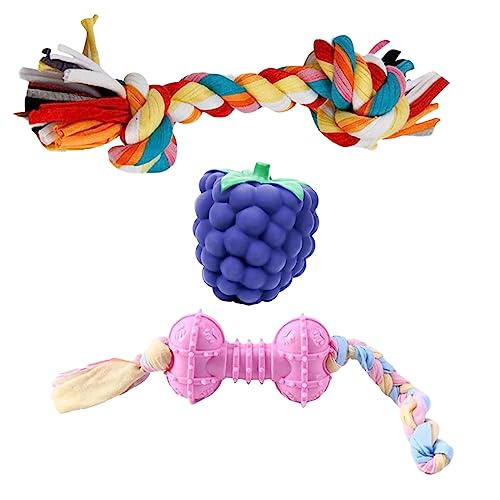 cature Care by Nature Pack Of 3 Dog Toys, Toy For Small,Medium&Large Breed Size Dogs With Interactive Dog Rope Toys, Squeaky Dog Plush Toy Chew Toys For Teething And Training (Combo 4)