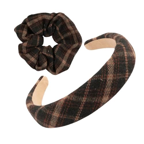 F DREAM Headbands and Scrunchies for Women Padded Comfortable Head Bands Fashion Non slip Hair Band Hair Ties Ropes Scrunchie Hair Scrunchies for Women (Pack2)(Green)