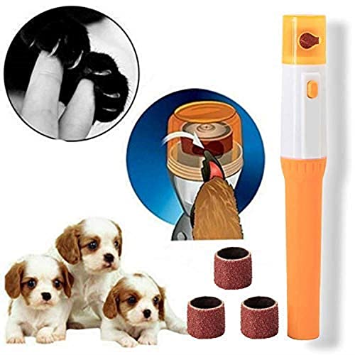 Emily Pets Paw Control Dog Nail Trimmer Grinder Grooming Tool Care Clipper for Dogs and Cats (Yellow)