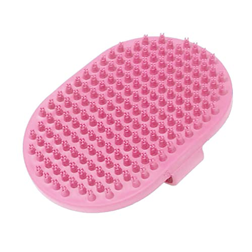 Dog Grooming Brush | Pet Shower & Bath Supplies for Cats & Dogs | Dog Bath Brush for Dog Grooming | Long & Short Hair Dog Scrubber for Bath (Pink)