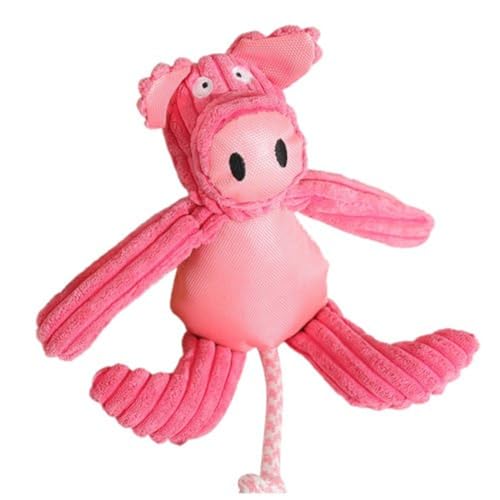 cature Care by Nature Dog Squeaky Toys Super Soft Plush Dog Toys For Puppy Durable Dog Chew Toys For Small To Medium Dogs (Pink)