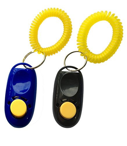 NewNewStar Pet Training Clicker with Wrist Strap, Dog Training Clicker, Black/Blue