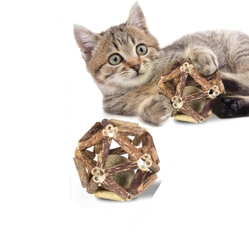 cature Care by Nature Catnip Toys,Cat Toys Natural Silvervine Stick Cage Balls&Bell Ball Cat Toys For Indoor Cats,Cat Chew Toy&Kitten Cleaning Teeth Molar Tools (1Pcs)
