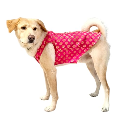 Lulala Ethnic Dog Dress Kurta Style | Soft Cotton for Dogs | Sleeveless Pet Clothing for Small, Medium & Large Dogs