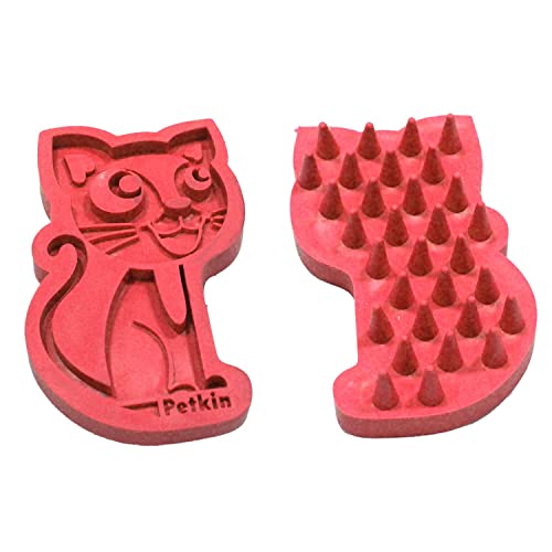 SRIPET Dog Brush & Cat Brush, Soft Silicone Dog Grooming Brush, Pet Bath & Massage Brush for Cats and Dogs with Short or Long Hair, Cat Slicker Shedding Hair Brush for All Pet Sizes(Color:Red)