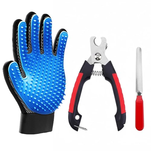 cature Care by Nature Dog Nail Cutter Filler & Grooming Glove For Cat & Dog (Small) Set Of 2
