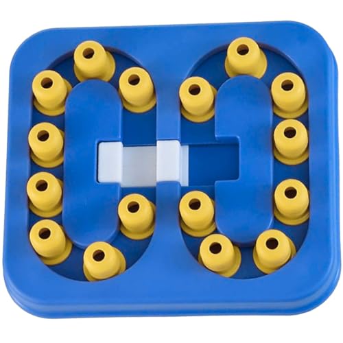 Cature Dog Puzzle Slow Feeder Toy Food Dispenser Interactive Funny Toy for Small, Medium Size Dog Toy IQ Non-Slip Bowl Dog Training Game (Color-Blue)