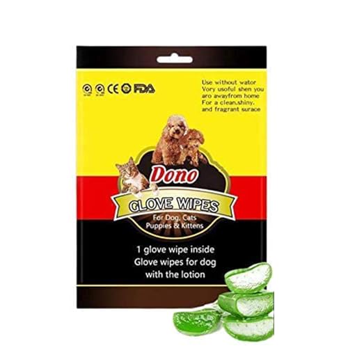Dono Pet Bathing Gloves Wipes Deodorization Odor Removal Cats and Dogs Clean Products Pack of 12 Glove