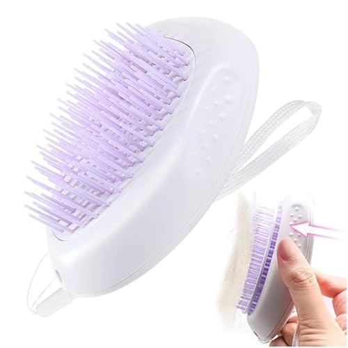 Cature Care by Nature Dog Massage Brush Professional Creative Dog Bath Brush Pet Grooming Brush Dog Hair Brush (Purple)